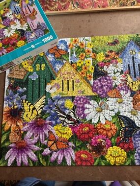 Garden Butterfly 1000-Piece Jigsaw Puzzle - Multi-Color